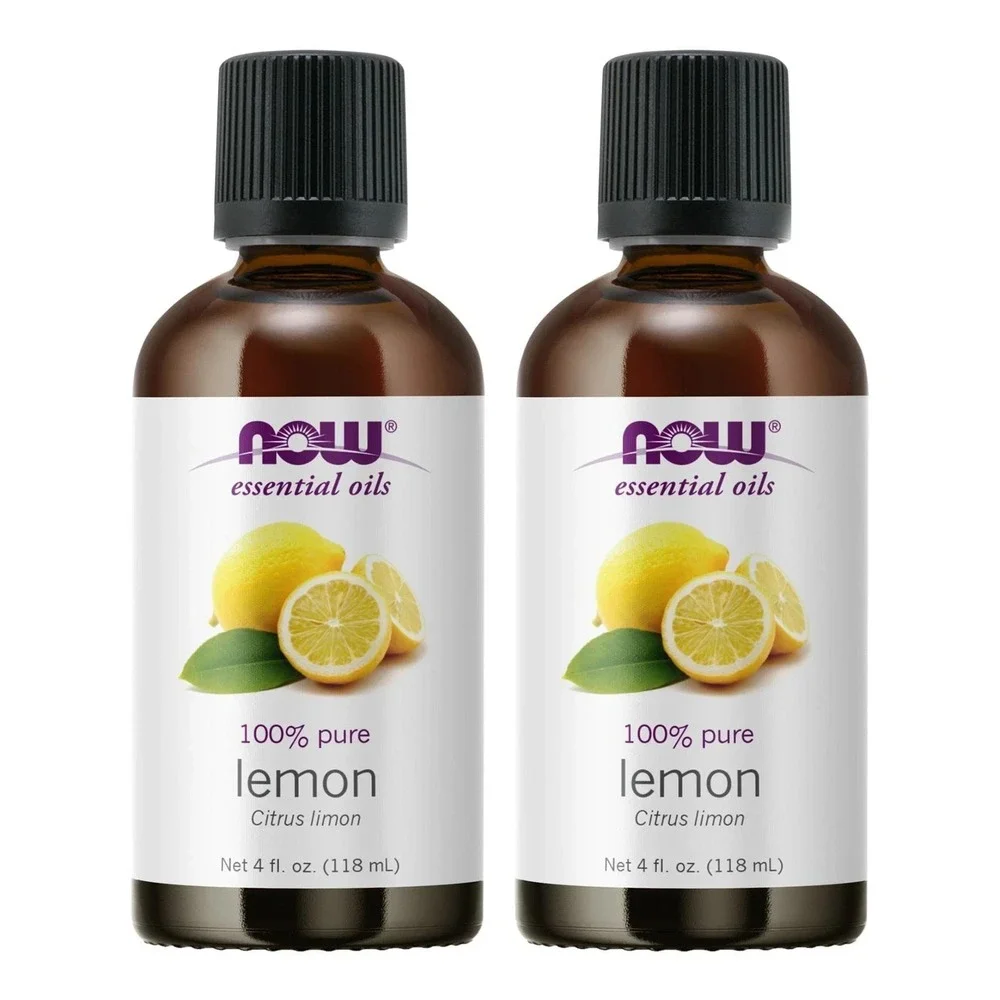 Lot of 2  NOW Lemon Oil 4 fl oz Aromatherapy Bottles Brand New Quick Ship!